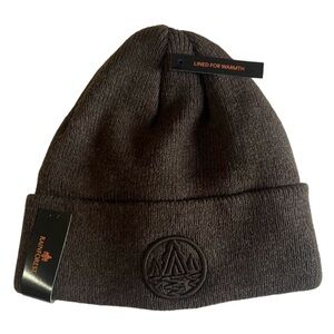 Rainforest Men's Knit Hat Lined For Warmth Embroidery Logo Hat In Bark N…